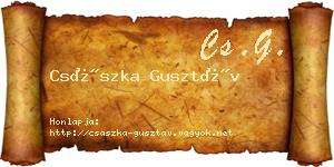Császka Gusztáv névjegykártya