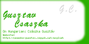 gusztav csaszka business card