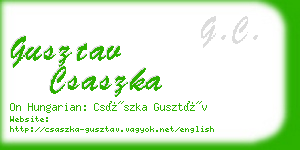 gusztav csaszka business card